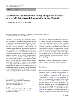 Evaluation of the introduction history and genetic diversity of
