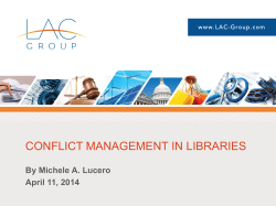 CONFLICT MANAGEMENT IN LIBRARIES