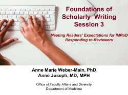 Session 3 - Department of Medicine