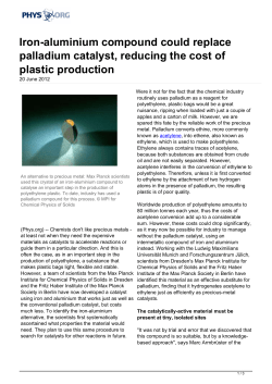 Iron-aluminium compound could replace palladium catalyst