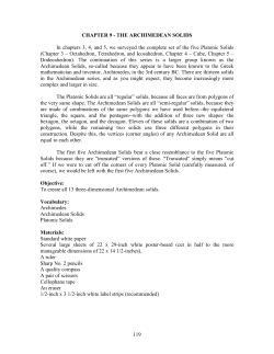 chapter 9 - the archimedean solids