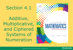 Section 4.1 Additive, Multiplicative, and Ciphered Systems of
