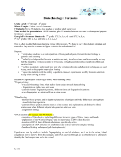 Biotechnology: Forensics