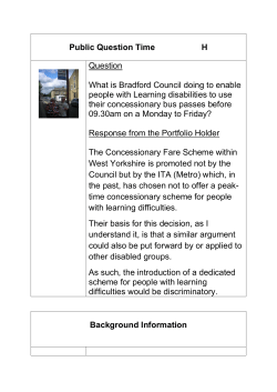 Public Question Time H Question What is Bradford Council doing to