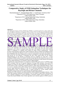 Comparative Study of SNR Estimation Techniques for