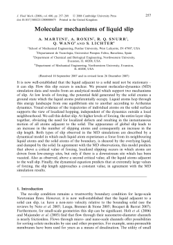 Molecular mechanisms of liquid slip