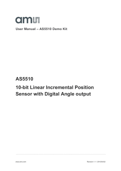AS5510 10-bit Linear Incremental Position Sensor with Digital Angle