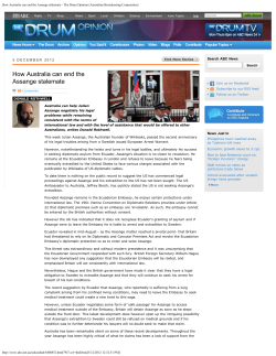 How Australia can end the Assange stalemate