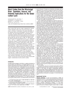 Black Carbon from the Mississippi River: Quantities, Sources, and