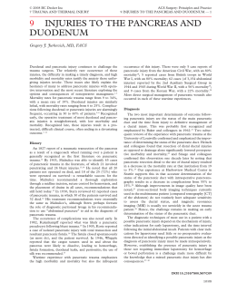 9 injuries to the pancreas and duodenum