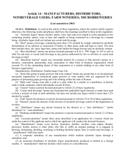 Division of ABC - Kansas Department of Revenue