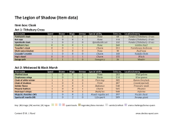 The Legion of Shadow (item data)