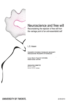 Neuroscience and free will - University of Twente Student Theses