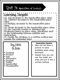 Operations of Decimals - Warren County Schools