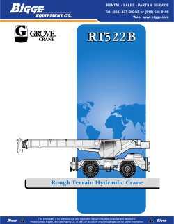 RT522B - Bigge Crane and Rigging