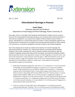 Chlorothalonil Shortage in Peanuts