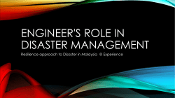 resilience approach to disaster in malaysia