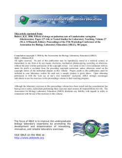 Blackworms - Association for Biology Laboratory Education