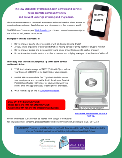 The new SOBERTIP Program in South Berwick and Berwick helps