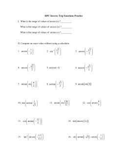 Inverse Trig Practice