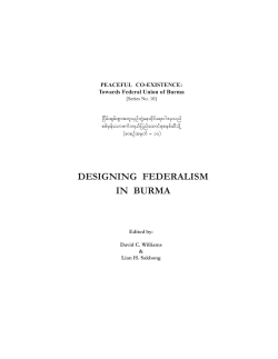 Federalism in Burma - Online Burma Library