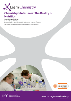 The Reality of Nutrition - Royal Society of Chemistry