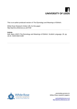 The Etymology and Meanings of Eldritch