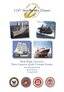 114 th Anniversary Dinner - nynavyleague.org