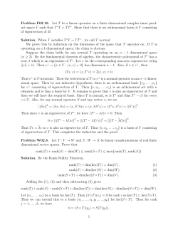 Problem F02.10. Let T be a linear operator on a finite dimensional