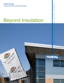 Beyond Insulation - Phase Change Energy Solutions