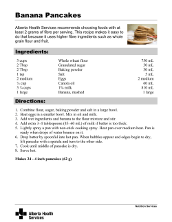 Banana Pancakes - Alberta Health Services