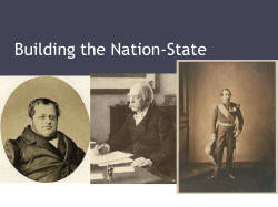 Building the Nation-State: Italy, France, Germany