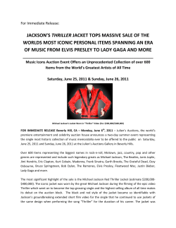 jackson`s thriller jacket tops massive sale of the