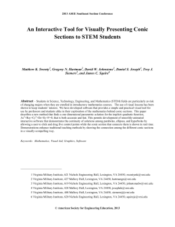 An Interactive Tool for Visually Presenting Conic Sections to STEM