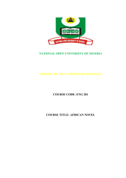 ENG281 - National Open University of Nigeria