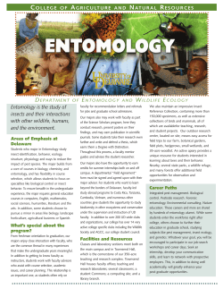 Entomology is the study of insects and their interactions with other