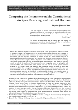 Comparing the Incommensurable