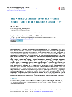 The Nordic Countries: From the Rokkan Model