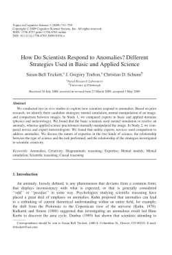 How Do Scientists Respond to Anomalies? Different Strategies