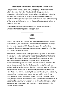 Preparing for English GCSE: Improving Our Reading Skills George