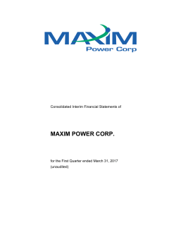 2017 Q1 - Maxim Power Corp.