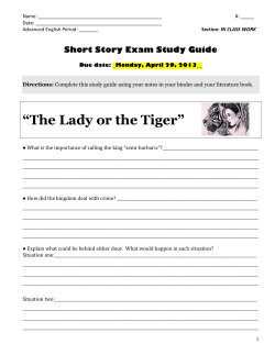 “The Lady or the Tiger”