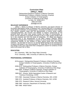 Curriculum Vitae Jeffrey L. Bada - Scripps Scholars