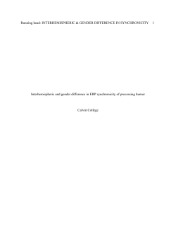 Interhemispheric and gender difference in ERP