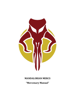 MANDALORIAN MERCS &ldquo;Mercenary Manual&rdquo;