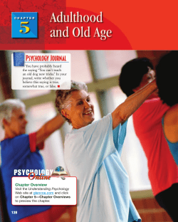 Chapter 5: Adulthood and Old Age