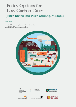 Policy Options for Low Carbon Cities