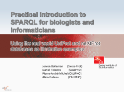 RDF and SPARQL within neXtProt