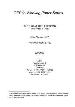 CESifo Working Paper No. 320 - Hans