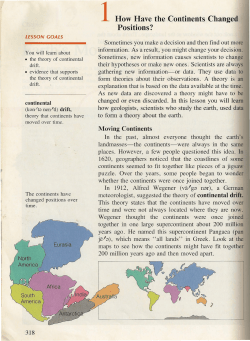 1How Have the Continents Changed Positions?
